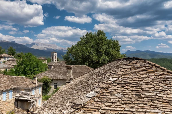  eski taş evleri Köyü Zagorochoria Dilofo, Epirus,