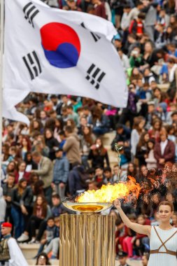 Olimpiyat meşalesinin Kış Olimpiyatları için töreni