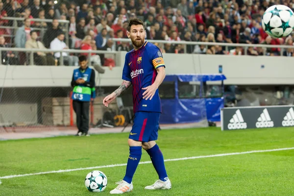 UEFA Champions League wedstrijd tussen Olympiakos vs Fc Barcelona — Stockfoto