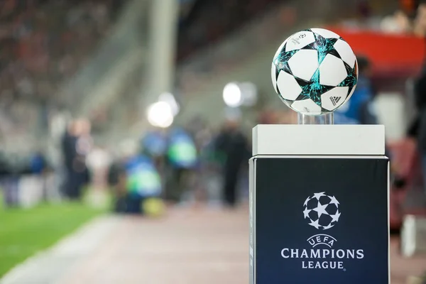 UEFA Champions League game between Olympiacos vs FC Barcelona — Stock Photo, Image