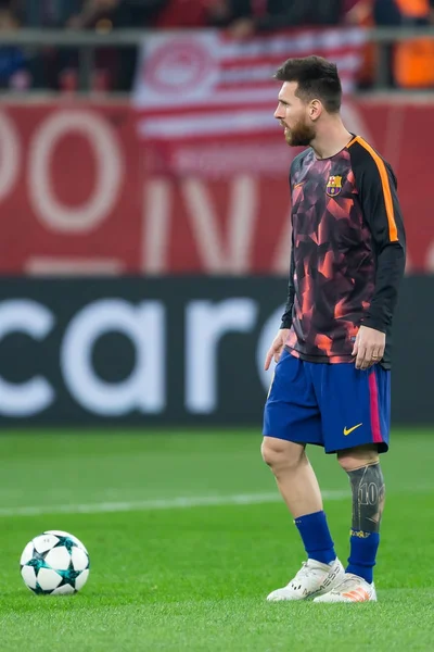 UEFA Champions League jogo entre Olympiacos vs FC Barcelona — Fotografia de Stock