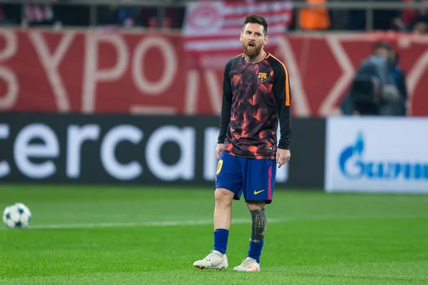 UEFA Champions League wedstrijd tussen Olympiakos vs Fc Barcelona — Stockfoto