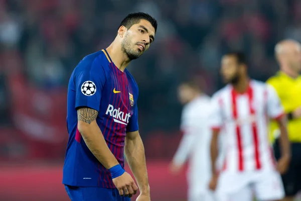 UEFA Champions League partido entre Olympiacos vs FC Barcelona — Foto de Stock