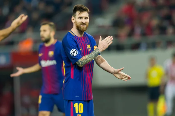 UEFA Champions League jogo entre Olympiacos vs FC Barcelona — Fotografia de Stock