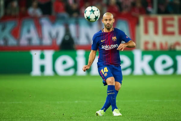 Uefa Champions League Spiel Olympiakos gegen FC Barcelona — Stockfoto