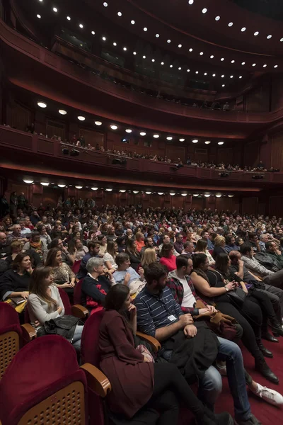 Thessaloniki Grécia Novembro 2017 Espectadores Assistindo Cinema Durante 58Th International — Fotografia de Stock