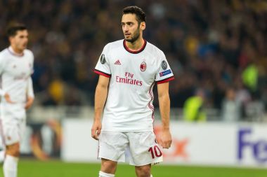 Aek Rennes rakip Ac Milan arasında UEFA Avrupa Ligi oyunu 