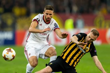 Aek Rennes rakip Ac Milan arasında UEFA Avrupa Ligi oyunu 