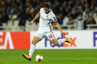 Aek Rennes rakip Ac Milan arasında UEFA Avrupa Ligi oyunu 