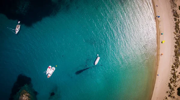 Letecký pohled na pláži, Messinia, Řecko — Stock fotografie