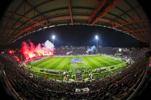 Vista interna del pieno allo stadio Toumba, Greek Superleague m — Foto Stock