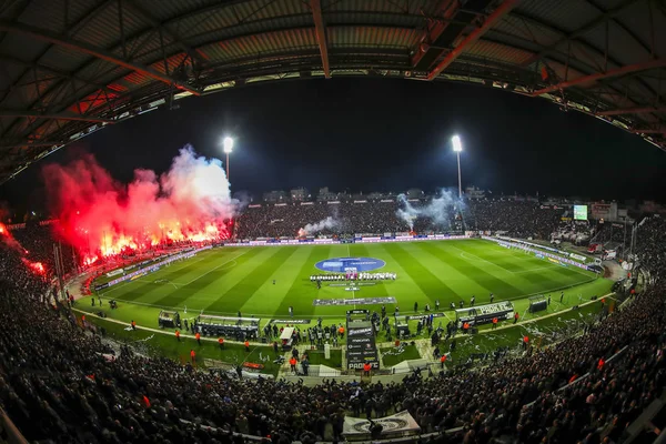 Vista interior do completo no Estádio Toumba, Superliga Grega m — Fotografia de Stock