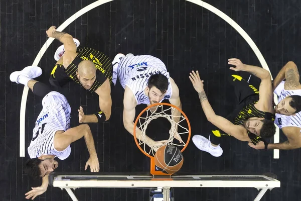 Grecki Basket Liga gra Paok vs Aris Paok sports Arena. — Zdjęcie stockowe