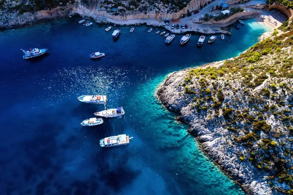 Пляж Порто Вроми на острове Закинф (Занте) в Греции — стоковое фото