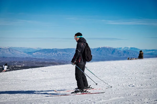 滑雪胜地 Vasilitsa 在 Pindos 的山脉, 在希腊. — 图库照片