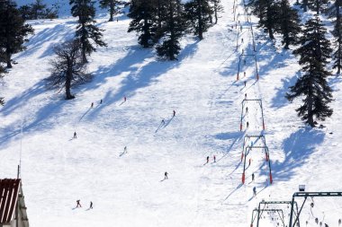 Ski Resort Vasilitsa in the mountain range of Pindos, in Greece. clipart