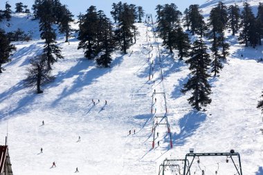 Pindos, Yunanistan'daki dağ aralığında Resort Vasilitsa Kayak.