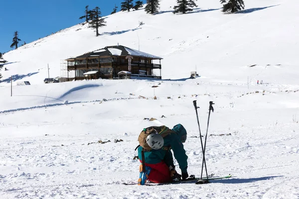 Pindos, Yunanistan'daki dağ aralığında Resort Vasilitsa Kayak. — Stok fotoğraf