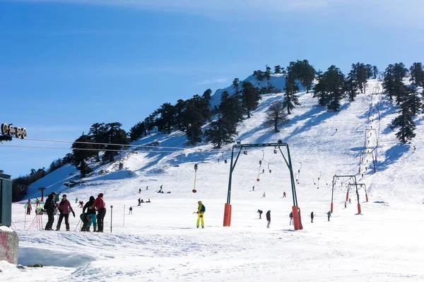 Ski Resort Vasilitsa v pohoří Pindos, v Řecku. — Stock fotografie