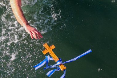 su Ortodoks Epiphany gün içinde bağlantı noktası işaretleme töreni