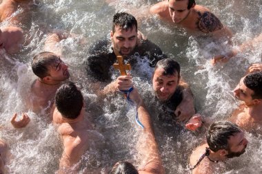 su Ortodoks Epiphany gün içinde bağlantı noktası işaretleme töreni