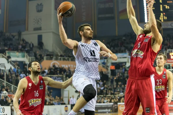 Greek Basket League game Paok vs Olympiacos — Stock Photo, Image