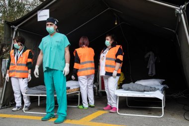 Doktor Ahepa Hastanesi'nde bir deprem egzersiz sırasında