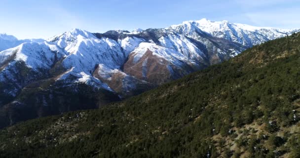 Vue Aérienne Paysage Hivernal Depuis Chaîne Montagnes Pindus Grèce — Video