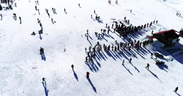 Vasilitsa Yunanistan Ocak 2018 Havadan Görünümü Kayakçı Ski Resort Vasilitsa — Stok video