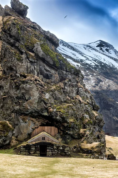 Σπίτια παραδοσιακά Ισλανδικά χλοοτάπητα — Φωτογραφία Αρχείου