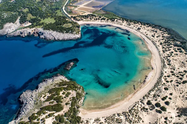Voidokilia Beach, en iyi plaj panoramik havadan görünümü