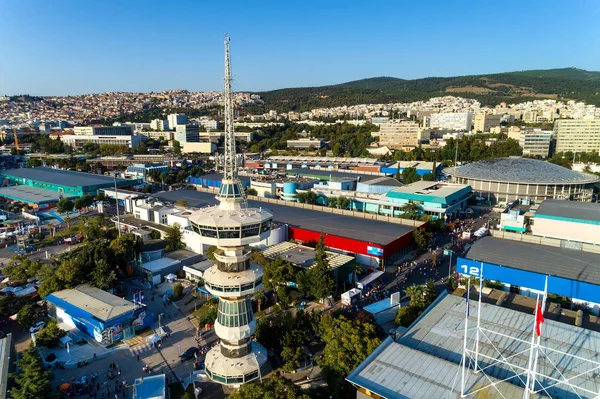 Thessaloniki Griekenland Sept 2017 Luchtfoto Van Toren Van Ote Internationale — Stockfoto