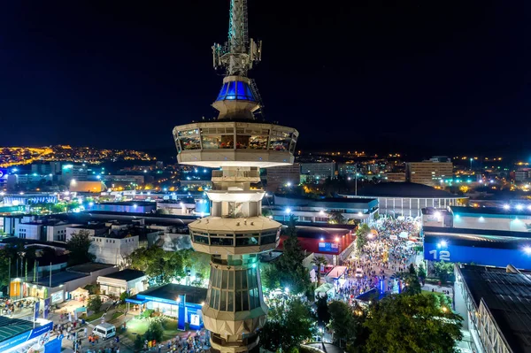 Salónica Grécia Setembro 2017 Vista Aérea Torre Ote Exposição Internacional — Fotografia de Stock