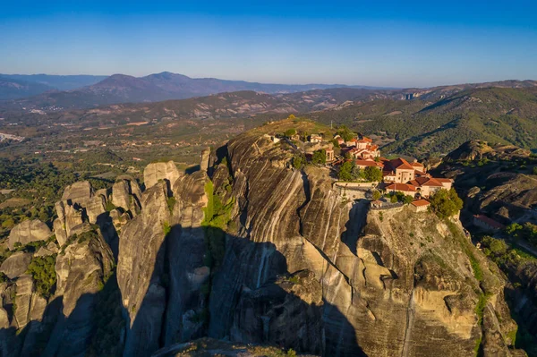 Vanuit de lucht gezien vanuit het klooster van Great Meteoron in Meteora, Gre — Stockfoto