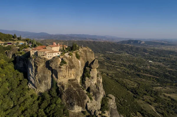 Vue aérienne depuis le monastère de Varlaam à Meteora, Grèce — Photo