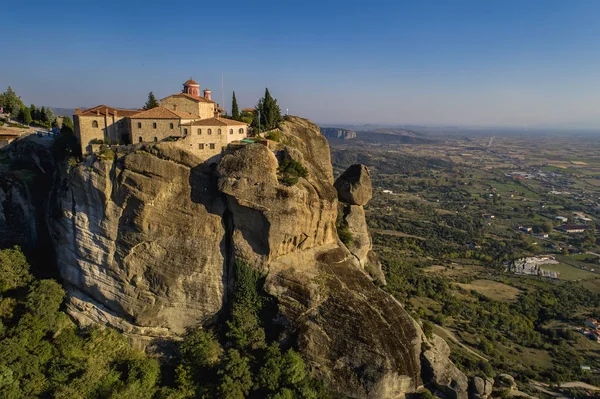 Vue aérienne depuis le monastère de Varlaam à Meteora, Grèce — Photo