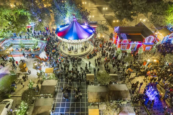 Aldeia de Natal no centro de Salónica — Fotografia de Stock