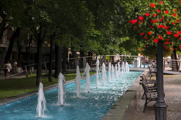 The fountain in Bratislava, Slovakia, historical center — Stock Photo, Image