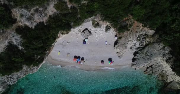 Vista Aérea Olho Pássaro Drone Praia Mega Drafi Com Mar — Vídeo de Stock