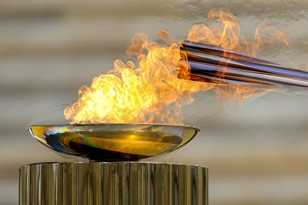 Athens Greece March 2020 Olympic Flame Handover Ceremony Tokyo 2020 — Stock Photo, Image