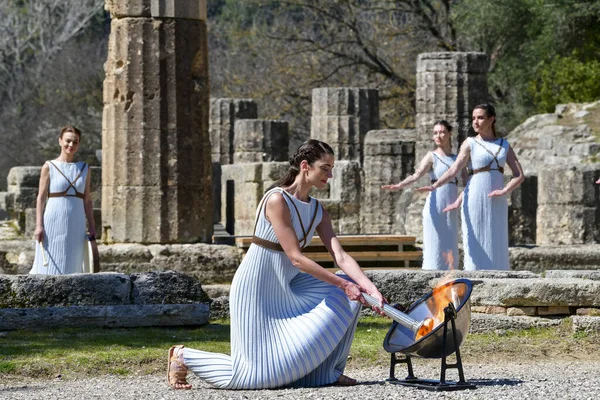 Olympia Greece March 2020 Olympic Flame Handover Ceremony Tokyo 2020 — Stock Photo, Image