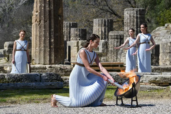 Olympia Greece March 2020 Olympic Flame Handover Ceremony Tokyo 2020 — Stock Photo, Image