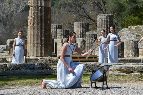 Olympia Greece March 2020 Olympic Flame Handover Ceremony Tokyo 2020 — Stock Photo, Image