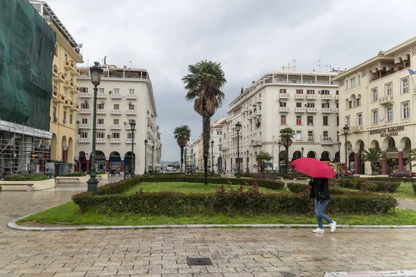 Tesalónica Grecia Marzo 2020 Una Vista Las Calles Vacías Tesalónica — Foto de Stock