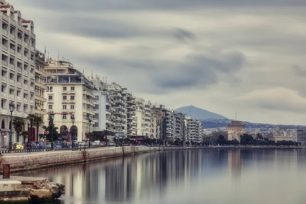 Tesalónica Grecia Abril 2020 Una Vista Calles Vacías Parques Plazas — Foto de Stock