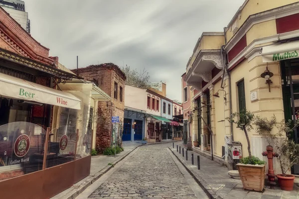 Tesalónica Grecia Abril 2020 Una Vista Calles Vacías Parques Plazas — Foto de Stock