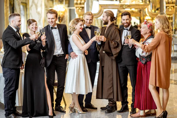 Elegant people during a celebration indoors