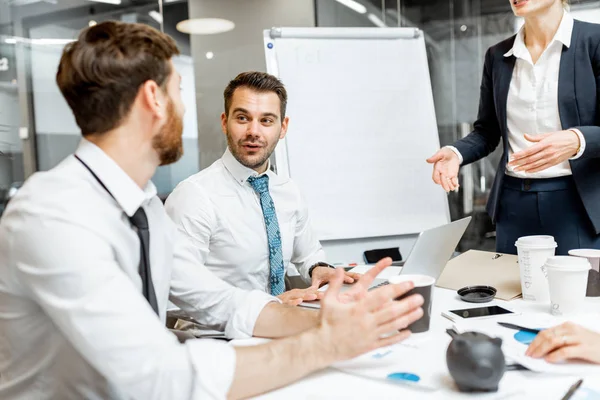 Employees during a business conference — ストック写真