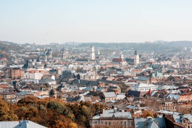 Lviv şehrinin şehir manzarası