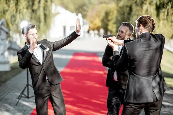 Filmschauspieler auf dem roten Teppich — Stockfoto